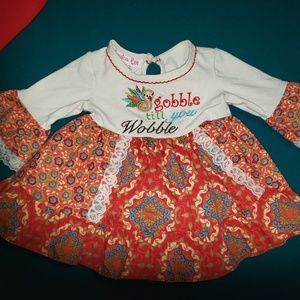 Jessica Ann Thanksgiving Dress Turkey 3-6 month